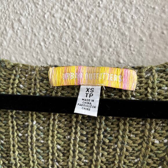 Urban Outfitters Kylie Knit Olive Green Cardigan Long Sleeve Hook Closure Sze XS - Picture 10 of 11